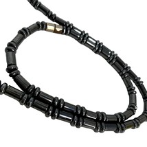 Hematite Beaded 22 in Necklace and 9 in Bracelet Strong Magnetic Used Vintage - £6.37 GBP