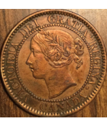 1859 CANADA LARGE CENT PENNY COIN - Cleaned - Fantastic example! - £44.38 GBP