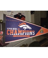 NFL Collectible Authentic Seal Denver Broncos Super Bowl 50 Felt Pennant... - $94.15 CAD