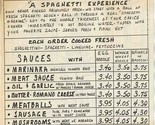 Paisano&#39;s Italian Food Menu Eubank NE Albuquerque New Mexico 1970&#39;s - $17.82