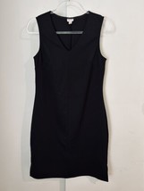 Merona Work Office V-Neck Form Fitting Dress Sleeveless Medium Stretchy - £9.28 GBP