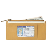 Women&#39;s Credit Card Wallet Multi-Card Slot,Zipper Pocket 100% Genuine Le... - $11.86