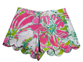 Lilly Pulitzer Buttercup Shorts 0 Flamingo Pink Don’t Give a Cluck Womens - $39.73