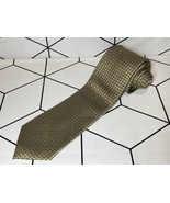 Croft &amp; Barrow Mens Necktie Gold Weaved Micro Dot Geometric - £4.68 GBP