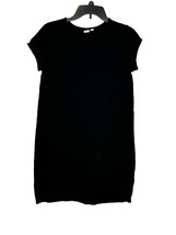 Gap Women&#39;s T-Shirt Dress Relaxed Fit Knee Length Cap Sleeve Black Size ... - $19.79