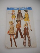 Vintage 1970s Girls Size 6 Simplicity 8377 jumper skirt pants sewing pat... - $7.99