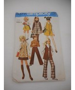 Vintage 1970s Girls Size 6 Simplicity 8377 jumper skirt pants sewing pat... - $147.24 MXN