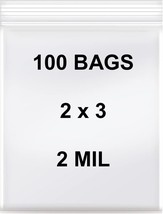 2 mil Reclosable Seal Lock Small Clear Zipper Poly Plastic Bags Mini Sma... - £6.12 GBP