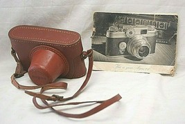 Argus C4 35mm Film Camera Leather Case &amp; Manual Vintage 1953 - £38.83 GBP