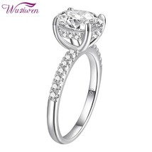 Solid 925 Sterling Silver Oval/Cushion/Pear Cut AAAAA CZ Unique Design Engagemen - £41.21 GBP