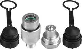 3/8&quot; Hydraulic Quick Coupler Set Replaces Enerpac, with 2 Dust Caps - $39.99