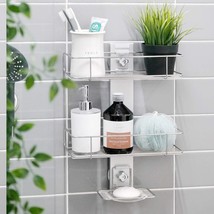 Stainless Steel 2-Tier Shower Caddy with Suction - $82.16