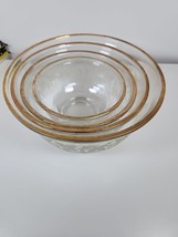Vintage Clear Glass 4 Piece Nesting Bowl Set - $14.01