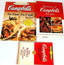 Lot of 3 Cookbooks, Campbells, Creative cooking with soup, Recipes and No Time - £11.29 GBP