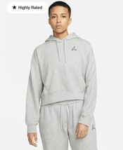 Women&#39;s Jordan Essentials Fleece Hoodie in Grey, Size: XS | DN4570-063 - £39.30 GBP