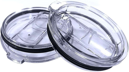 2 Replacement Lids Stainless Steel Tumbler Travel Cup Transparent Compact 30 Oz - £11.67 GBP