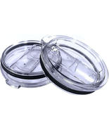 2 Replacement Lids Stainless Steel Tumbler Travel Cup Transparent Compac... - £11.89 GBP
