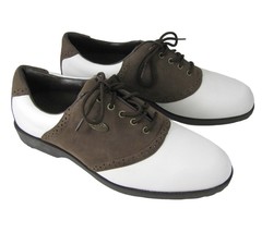 Easy Spirit Leather Golf Shoes New White Brown Lace Up Women 10.5  Oxford  - £18.15 GBP