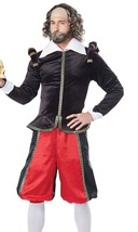 Mens William Shakespeare Costume Sz Large Renaissance King Henry Medieval Prince - £27.56 GBP