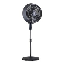 NewAir 18&quot; 3-Speed Wide-Angle Oscillating Outdoor Misting Pedestal Fan Black - £77.55 GBP