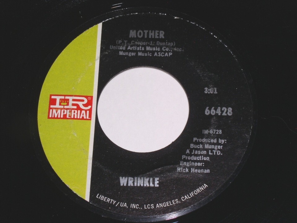 Wrinkle Mother Beautiful Lady 45 Rpm Record Imperial Label 66428 VG++ - $24.99