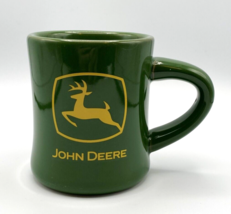 Green John Deer Coffee Mug Cup  with Yellow Deer Emblem Thick Walled Mug - $10.36