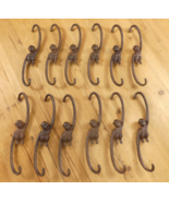 12 LARGE MONKEY HOOKS PLANT CAST IRON HOOK HANGER KETTLE HOOK DECOR HANGING - $70.41 CAD