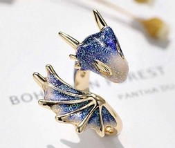 Blue and gold dragon ring - Adjustable To Any Size - £12.65 GBP
