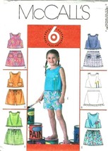 McCall&#39;s Sewing Pattern 4428 Top Skort Short Child Size 1-3 - £7.16 GBP
