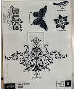 Stampin Up Bliss Rubber Stamp Set Of 5 With Wood Mounts For Crafting &amp; S... - $6.58 CAD