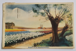 1953 AMSTERDAM STAMPED AND DATED POSTCARD ANTIQUE VINTAGE NEDERLAND STAM... - $11.99