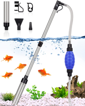 Fishkeeper Aquarium Siphon Vacuum Cleaner, 256GPH/80GPH Quick Fish Tank Cleaner, - £23.53 GBP
