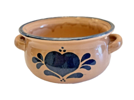 Bowl NCE Pottery Crock Soup Bowl or Planter Double-Handled Signed Vintage 1986 - £11.13 GBP