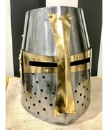 Medieval Great Bucket Helm Knights 20G Steel Templar Crusader Helmet - 1... - £95.67 GBP