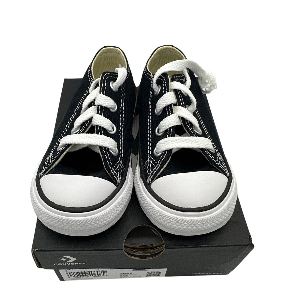 Converse Chuck Taylor All Star Lo Sneaker Baby / Toddler Size 6 Black Ne... - $27.72
