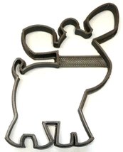 6x Baby Moose Outline Fondant Cutter Cupcake Topper 1.75 IN USA FD3639 - £5.47 GBP
