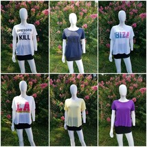Juicy couture Y2K old stock L.A./dress to kill/stripe jersey T shirts tops - $21.78+