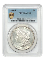 1899-S $1 PCGS AU58 - $585.64