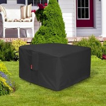 Amolliar Gas Fire Pit Cover Square Premium Patio Outdoor 100% Water-Proo... - $31.58
