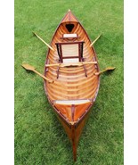 39.5&quot; X 190&quot; X 25.5&quot; Traditional Wooden Canoe With Ribs - $10,717.34 CAD