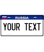 Russia Blue License Plate Personalized Car Auto Bike Motorcycle Custom Tag - $14.96 CAD+