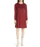 NWT Women&#39;s Kate Spade New York Russet Red Fringe A-Line Sweater Dress S... - £59.20 GBP