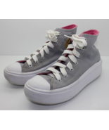 Converse Chuck Taylor All Star Girls Size 3 Platform Shoes Gray Sneakers... - $24.99