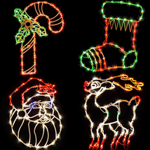Christmas Lights - 4 Pack 16” Christmas Window Silhouette Light LED Stri... - €65,57 EUR