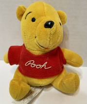 Rare Vintage Dolly Disney Winnie The Pooh Small Plush with Red Shirt 5.5 in - £11.00 GBP