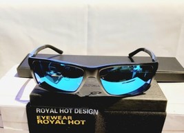 Unisex Polarized Rectangle Sunglasses 61mm Blue/Black 100%UV Metal Frame  - £29.08 GBP