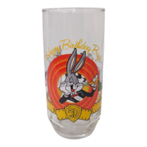 Vintage Warner Bros. Happy Birthday Bugs Bunny 50th Anniversary Glass - £6.95 GBP