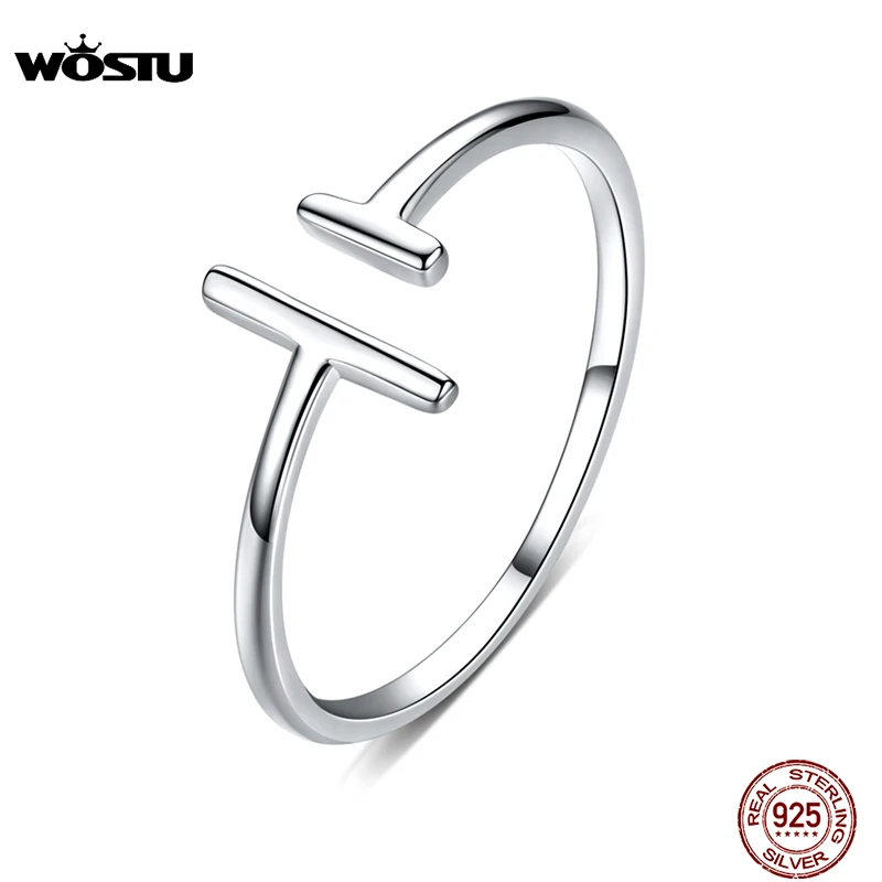Genuine 100% 925 Sterling Silver Wedding Rings Parallel Lines Adjustable Rings F - £17.27 GBP