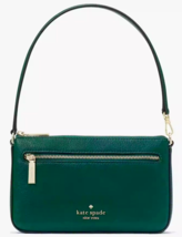 NWB Kate Spade Leila Convertible Wristlet Green Leather K6088 $159 Dust Bag FS - £62.74 GBP