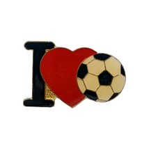 Soccer Football Heart Love Enamel Pin Hat Tac Heart Backpack Flair Footsie - $4.89